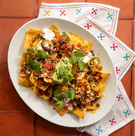 a plate of nachos